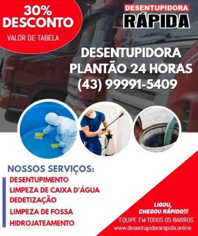 Desentupidora em Arapongás