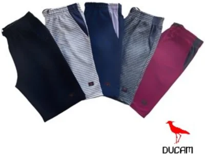 Kit 5 Bermudas Moletom Masculinas Algodão Ducam Listrada 2 Bolsos