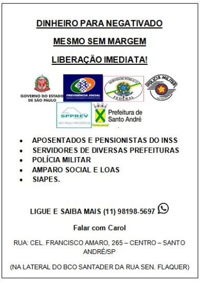 Emprestimos para Negativados e Assalariados