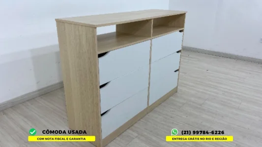 Cômoda Usada de Madeira (mdf) 06 Gavetas(com Garantia e Nota Fiscal)