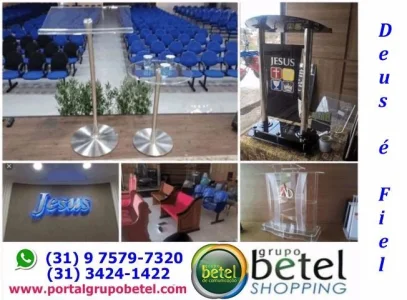 Grupo Betel Púlpito Letreiro Placa Banco e Muito Mais