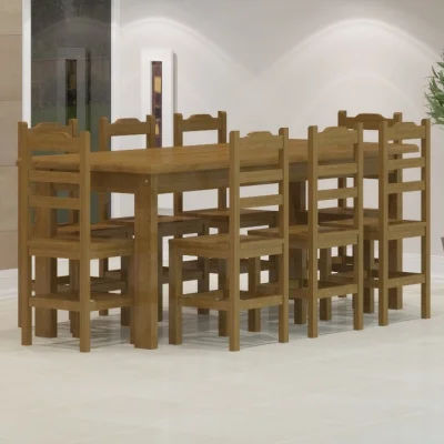 Conjunto de Mesa Nova de Fabrica 80 X 2,00 com 8 Cadeiras