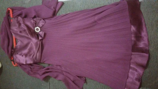 Vestido Festa Cor Bordo Tam M Usado 1 Unica Vez