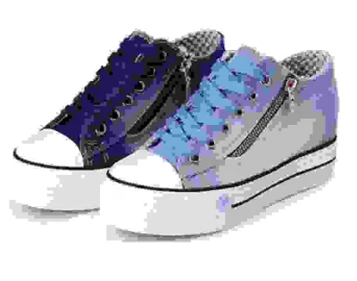 Tenis Jeans Brim Lona com Detalhe em Ziper