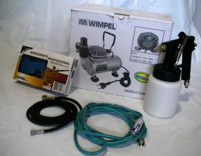 Aerógrafo e Mini Compressor