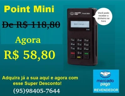 Maquininha Point Mini - a Máquina de Cartão do Mercado Pago