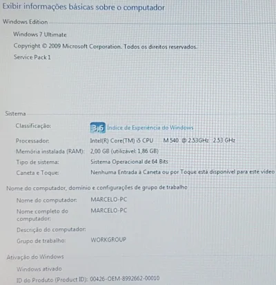 Notebook Usado Hp Probook 2.53 Ghz Core I5 2gb Ram 250gb Hd