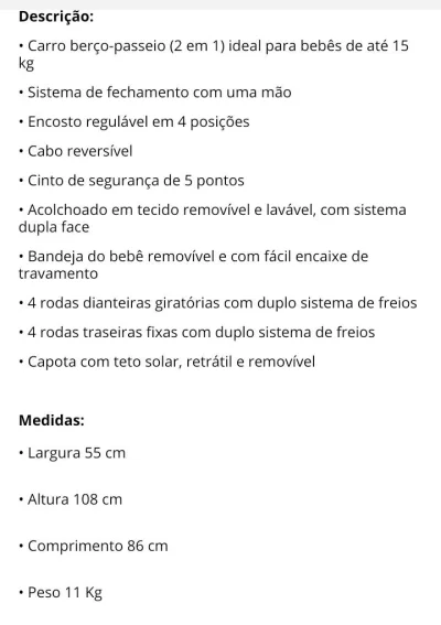 Carrinho de Bebe
