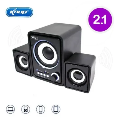 Caixa de Som Bluetooth Subwoofer 2.1 Kp-6017bh Knup Pc Computador Home