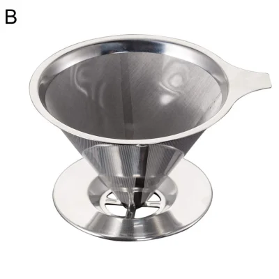 Cone de Aço Inoxidável Reutilizável Café Gotejador