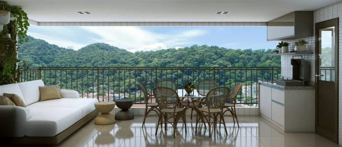 Apartamento com 105.96 m2 - Forte - Praia Grande SP