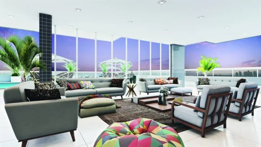 Apartamento com 80.26 m2 - Guilhermina - Praia Grande SP