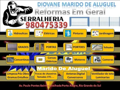 Diovane Serralheiro e Marido de Aluguel