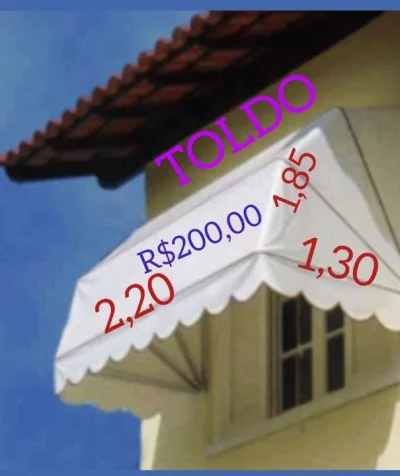 Vendo Toldo Capota 2,20 X 1,30 X 1,85 - R$200,00