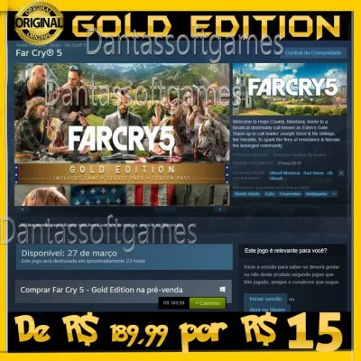 Far Cry 5 Gold Edition Pc Steam Original (offline) Promoção