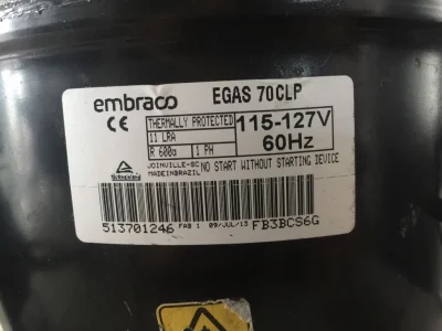 Condensador Embraco 127v e 220v