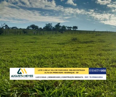 Terreno 1000 m2 com Entrada de 5 Mil e Saldo em Parcelas de R$ 1.000
