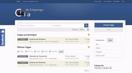 Site de Empregos Online na Internet