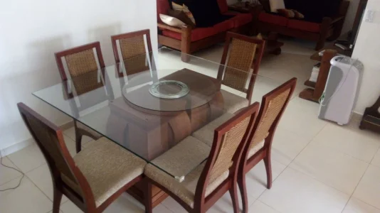 Mesa de Jantar Blindex 6 Lugares