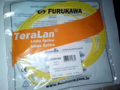 Cordão óptico Duplex Mm 50.0 Om3 10 Gigabit 5.0 M