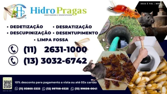 Hidro Pragas Dedetizadora e Desentupidora