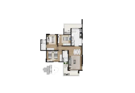 Apartamento no Bairro Campestre
