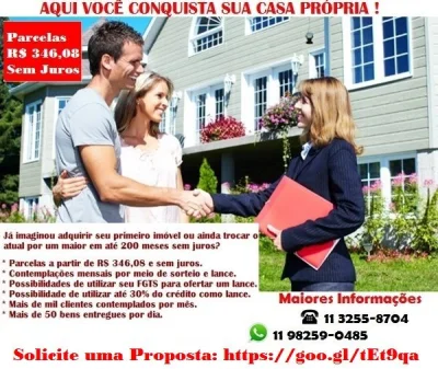 Compre Sua Casa ou Apartamento com uma Pequena Entrada
