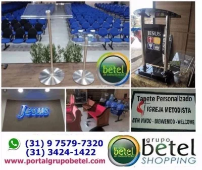 Grupo Betel Púlpito Letreiro Placa Banco Etc