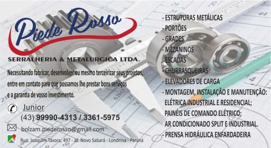 Serralheria e Metalúrgica - Piede Rosso