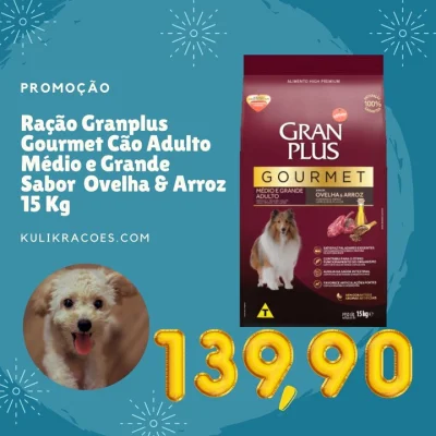 Ração para Cachorro Gran Plus Gourmet Adulto Mini
