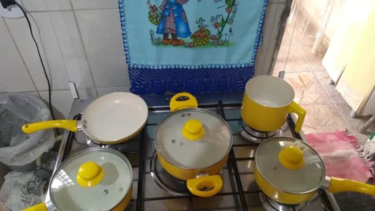 Jogo de Panelas Esmaltadas 5 Peças Novas