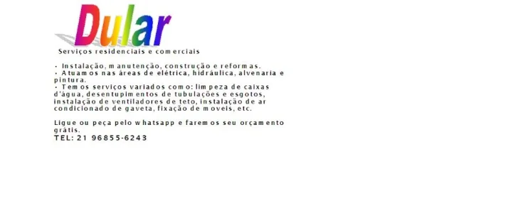Serviços Residenciais e Comerciais. Elétrica, Hidráulica, Alvenaria e Pintura