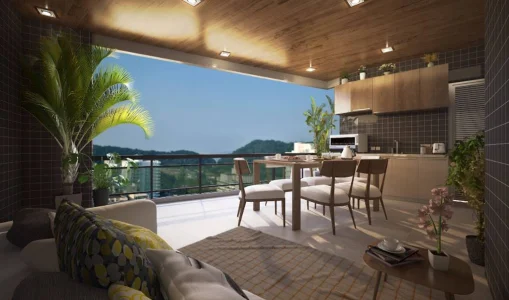 Apartamento com 109.92 m2 - Canto do Forte - Praia Grande SP