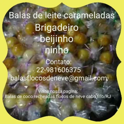 Balas de Leite Carameladas