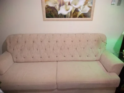 Sofa de 4lugares Cor Gelo de Pano