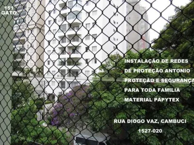 Redes de Proteção na Vila Clementino, Rua Dr. Diogo de Faria,