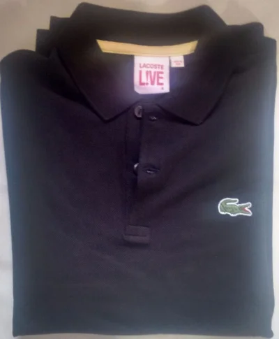 Polo Lacoste Preta Original