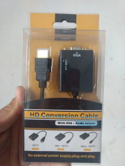 Conversor Hdmi para Vga com áudio