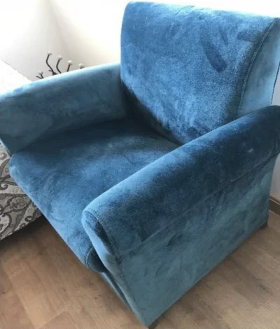 Poltrona Veludo Azul