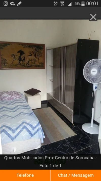Quartos Mobiliados 5.mim Centro de Sorocaba