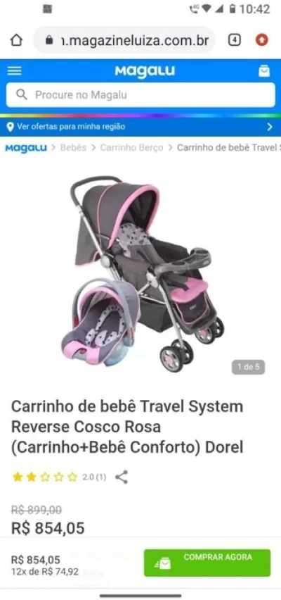 Carrinho de Bebê e Bebê Conforto