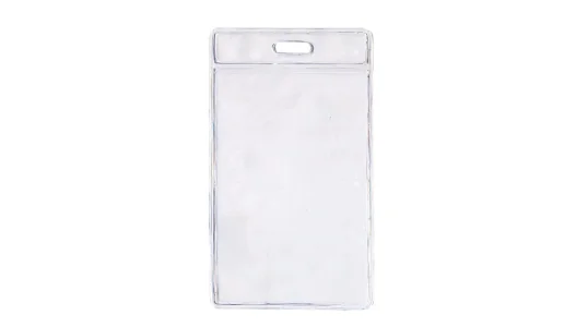 Protetor Porta Crachá Bolsa de Pvc Cristal, Vertical