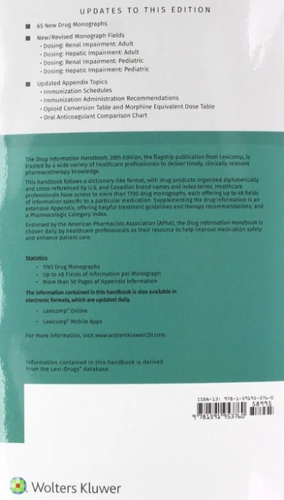 Drug Information Handbook 28 Edition