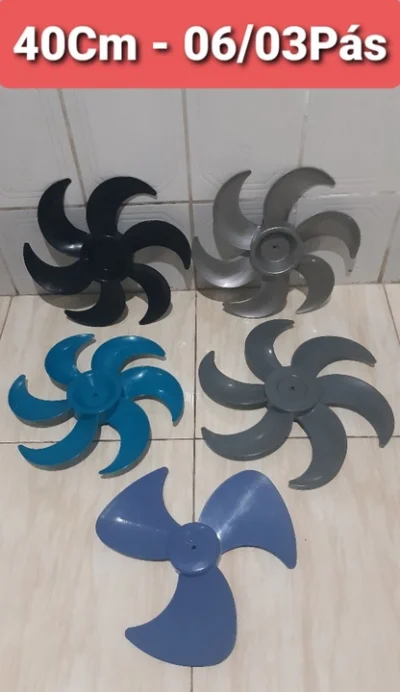 Hélices de Ventiladores. 40cm/30cm - 06/03pás... R$40,00 Cada