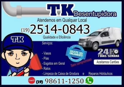 Desentupidora no Parque Via Norte em Campinas