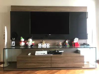 Rack Novo em Mdf e Vidro