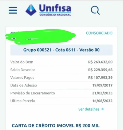 Consorcio de Imovel Nao Contemplado Unifisa
