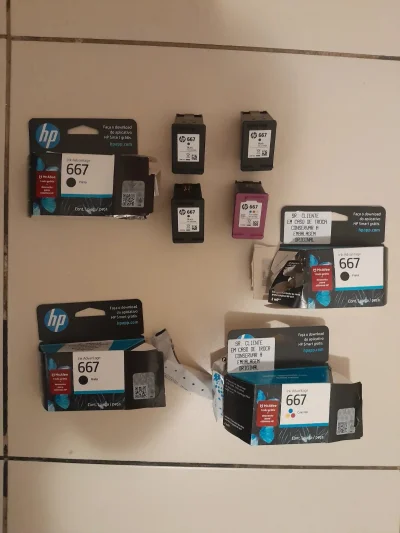 Vendo cartuchos originais vazios da HP Inkjet 667 por R$30,00