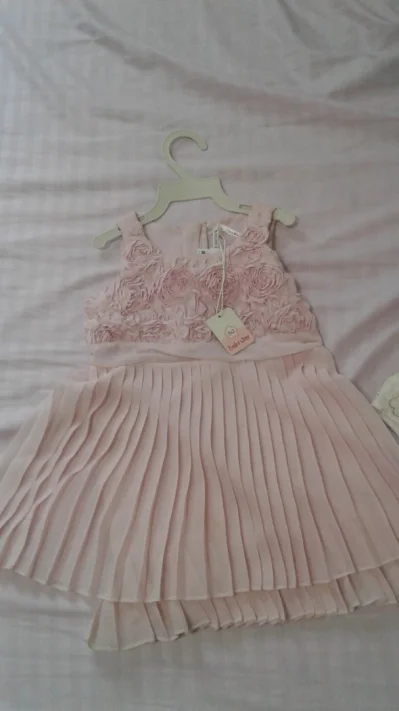 Vestido Plissado Rosa