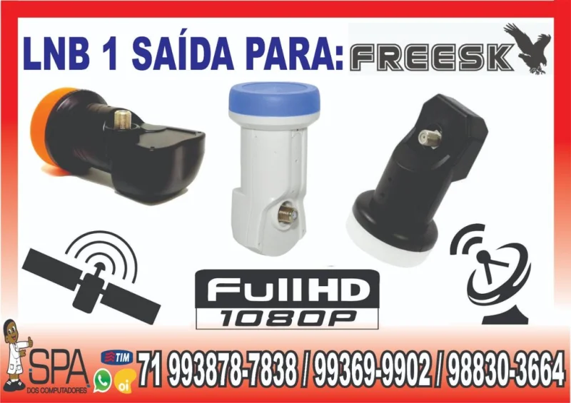 Lnb 1 Saida Universal Banda Ku 4k Hd Lnbf para Freesky